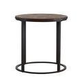 Union Rustic Rackley End Table Wood in Black/Brown/Gray | 24 H x 24 W x 24 D in | Wayfair BCE002F5D91B424595549274E3B10146