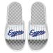 Men's ISlide White Montreal Expos Cooperstown Pinstripe Logo Slide Sandals