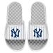 Youth ISlide White New York Yankees Cooperstown Pinstripe Logo Slide Sandals