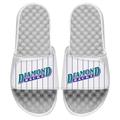 Men's ISlide White Arizona Diamondbacks Cooperstown Pinstripe Logo Slide Sandals