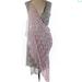 Anthropologie Dresses | Anthropologie Chiffon Wrap Dress - New With Tags | Color: Gray/Purple | Size: 6