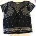 American Eagle Outfitters Tops | American Eagle Sheer Black Short Sleeve Shirt | Color: Black/White | Size: S