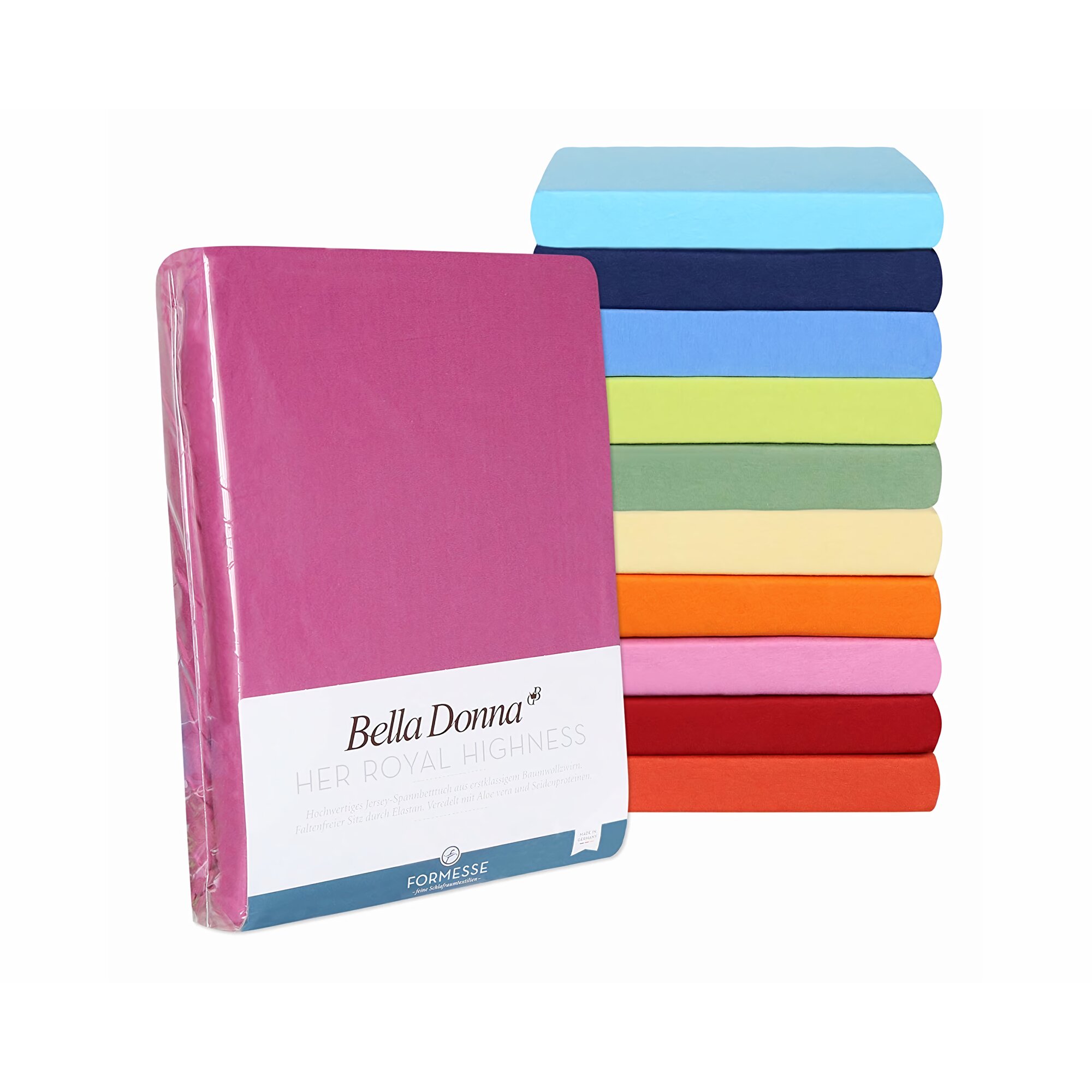 Formesse »Bella Donna« Jersey Topper Spannbetttuch La Piccola 0183 royalblau / 90x200 cm