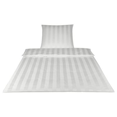 Elegante Mako-Satin Bettwäsche »Noblesse« Weiß 2245-00 Bettwäsche / 200x200 cm / 80x80 cm