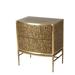 Global Views Crinkle Bedside Chest-Brass/Bronze Wood in Brown | 28 H x 25 W x 17.5 D in | Wayfair 7.91136