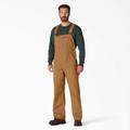 Dickies Men's Big & Tall Classic Bib Overalls - Rinsed Brown Duck Size 50 30 (DB100)