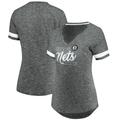 Women's Fanatics Branded Gray/White Brooklyn Nets Showtime Winning With Pride Notch Neck T-Shirt