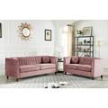 House of Hampton® Berkeley 2 Piece Velvet Living Room Set Velvet in Pink | 31.5 H x 80.7 W x 31.9 D in | Wayfair Living Room Sets