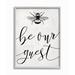 Gracie Oaks 'Be Our Guest Bumble Bee Script' Graphic Art Print Wood in Brown | 20 H x 16 W x 1.5 D in | Wayfair 203C9DD0518B4CC88FA2FCEF2C103E32