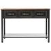 Aiden 3 Drawer Console Table in Black/Oak - Safavieh AMH6502A