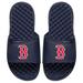 Men's ISlide Navy Boston Red Sox Personalized Alternate Logo Slide Sandals