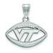 Women's Virginia Tech Hokies Sterling Silver Logo Football Pendant