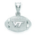 Women's Virginia Tech Hokies Sterling Silver 3D Football Logo Pendant