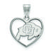 Women's Colorado Buffaloes Sterling Silver Logo Heart Pendant