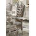 Versailles Arm Chair (Set-2) in Vintage Gray PU & Bone White - Acme Furniture 61133