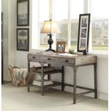 Gorden Desk in Weathered Oak & Antique Silver - Acme Furniture 92325