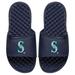 Youth ISlide Navy Seattle Mariners Personalized Alternate Logo Slide Sandals