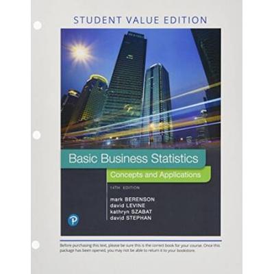 Basic Business Statistics: Concepts And Applications