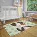 White 24 x 0.08 in Area Rug - Zoomie Kids Trejo Power Loom Polyester Brown/Green Indoor Area Rug Polyester | 24 W x 0.08 D in | Wayfair