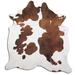 Brown 84 x 72 x 0.25 in Area Rug - Loon Peak® Natural Hair Handmade Cowhide Area Rug Cowhide | 84 H x 72 W x 0.25 D in | Wayfair