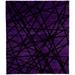 Black/Blue 144 W in Rug - Brayden Studio® One-of-a-Kind Lorraine Hand-Knotted Traditional Style Purple 12' x 18' Wool Area Rug Wool | Wayfair