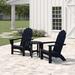 POLYWOOD® Classic Folding Adirondack 3-Piece Set Wood in Black | Outdoor Furniture | Wayfair PWS214-1-BL