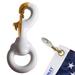 ANLEY 3.2" Flagpole Ring Brass in White/Yellow | 3.2 H x 0.4 W x 1.3 D in | Wayfair A.FlagPole.RopeClip