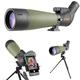 Gosky 20-60x80 Spotting Scope with Tripod, Carrying Bag, and Smartphone Adapter - BAK4 HD Angled Spotter Scope - Waterproof Scope for Target Shooting Hunting Bird Watching Wildlife Scenery