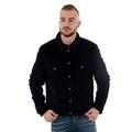 JACK & JONES Men's Jjialvin Jjsherpa Corduroy Akm555 STS Denim Jacket, Black (Black Black), L