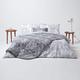 HOMESCAPES Luxury Toile Throw Grey & White French Damask Style Reversible Stripe Pattern Diamond Quilted Bedspread, 200 x 200 cm