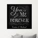Winston Porter You & Me Forever Personalized Wall Decal Canvas/Fabric in Black | 20 H x 20 W in | Wayfair E3ED7D665C024FD9977D1FDC95B4C5B3