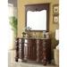 Astoria Grand Trawick 50" Single Bathroom Vanity Set w/ Mirror Wood/Stone in Brown/Gray | 36 H x 50 W x 22 D in | Wayfair