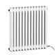 Manissa Electric 2 Column Traditional 600h x 596w Column Radiator with PTC Element Old Cast Iron Type School Radiator