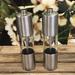 Brayden Studio® Brayden Studio Spillman Salt & Pepper Grinder Set Stainless Steel/Metal/Acrylic in Gray | 7.8 H x 6 W x 8 D in | Wayfair