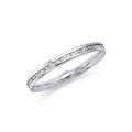 14ct White Gold 2mm Channel CZ Cubic Zirconia Simulated Diamond Eternity Band Ring Size P 1/2 Jewelry Gifts for Women