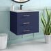 Wade Logan® Aurilla 24" Wall-Mounted Single Bathroom Vanity Set Ceramic in Blue | 20 H x 24 W x 18.5 D in | Wayfair