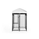 Kennels Direct Metal Kennel Kit w/ Cover Metal in Gray | 72" H x 48" W x 48" D | Wayfair DK644WC