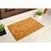 Gracie Oaks Kimbolton Tufted Embossed Home Sweet Home Coir 24 in. x 16 in. Non-Slip Indoor/Outdoor Door Mat Coir in Brown/Orange/Yellow | Wayfair