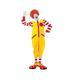 Mens Ronald The Clown Red & Yellow Fancy Dress Costume Jumpsuit & Accessories [L/XL]