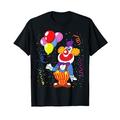 Lustiger Clown Karneval Fasching Konfetti Fastnacht Party T-Shirt