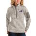 Women's Antigua Oatmeal Buffalo Bills Fortune Half-Zip Pullover Jacket