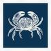 Breakwater Bay 'Crab in Blue Reverse' Framed Graphic Art Print Paper in Blue/White | 32 H x 32 W x 2 D in | Wayfair