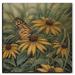 August Grove® Monarch Butterfly Painting Print Plaque Wood in Brown/Green/Yellow | 24 H x 24 W x 1 D in | Wayfair AD7354F0B3F74E2D9D35A777BAA026C9