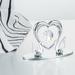 House of Hampton® Montes Loving Swans w/ Heart Table-Top Figurine Crystal in Gray | 2.5 H x 4 W x 1.75 D in | Wayfair MT13400