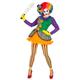 "EVIL JOKER" (TUTU DRESS, LEGGINGS, MINI HAT) - (M)