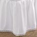 Laura Ashley Crochet Ruffled 100% Cotton Bed Skirt Sateen in White | 60 W x 80 D in | Wayfair USHSEA1125274