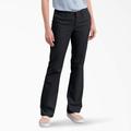 Dickies Women's Flex Slim Fit Bootcut Pants - Black Size 4 (FP121)