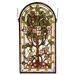 Astoria Grand Weissman Arched Tree of Life Stained Glass Window in Green/Yellow | 29 H x 15 W x 0.7874 D in | Wayfair