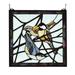 Millwood Pines Amherst Stained Glass Window in Black/Blue/Brown | 18 H x 18 W x 0.7874 D in | Wayfair AGGR6332 39867404