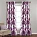 Leah Room Darkening Window Curtain Panels Gray/Purple 52X95 Set - Lush Decor 16T004332